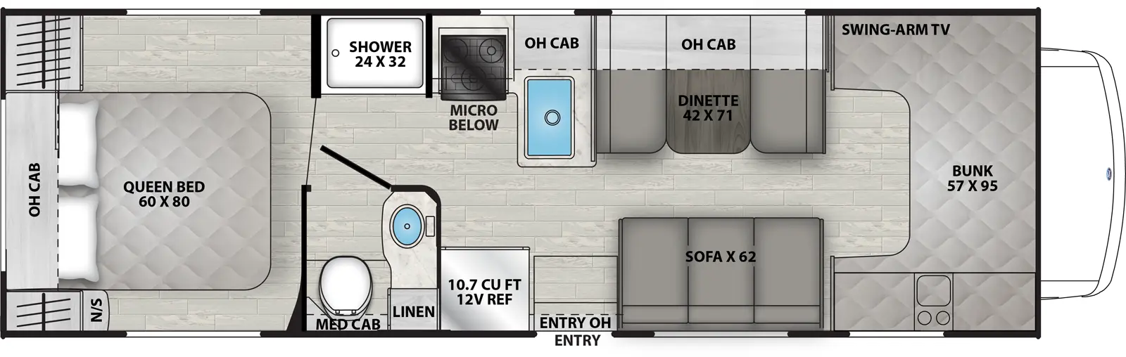 Freelander 27QB - Ford E-350 Floorplan